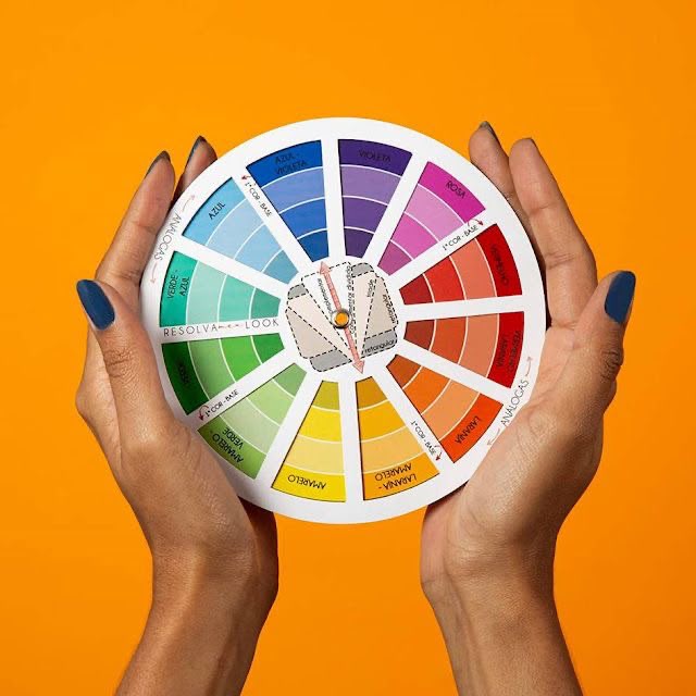 Composição artística colorida